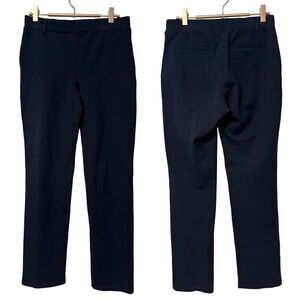 Quince Ultra Stretch Ponte Pintuck‎ Ankle Pants Size S Navy Sustainable Office